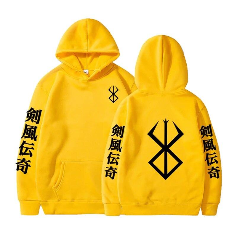 Толстовки с принтом аниме «Берсерк», пуловер с графическим принтом, женский винтажный свободный свитшот, модная осенне-зимняя одежда унисекс с длинными рукавами