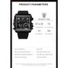 POEDAGAR Fashion Sports Digital Male Wristwatch Date Week Waterproof Luminous Casual Clock Electronic Quartz Watches