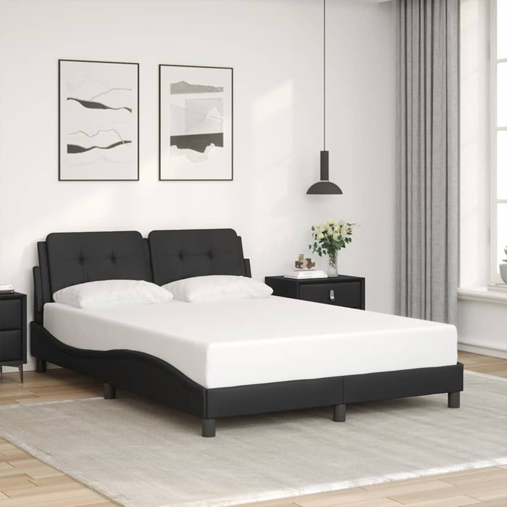 Bed Frame without Mattress  Zadar  Black 120x200 cm Faux Leather