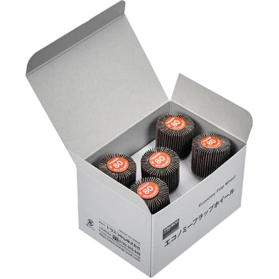 TRUSCO Экономичный лепестковый круг Диаметр хвостовика Наружный диаметр 30 мм х Ширина 25 мм х Длина хвостовика круга, 6 мм, 35 мм, #80 (Пакет 5) EF3025-80