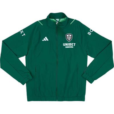 Adidas 2023-24 Leeds United Player Issue Presentation Soft Stylish Jacket Унисекс Куртка зеленая HU1334