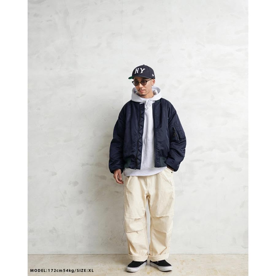 WAIPER US Military First Model Flight Model inc. MA-1 Jacket, MIL-J-8279 [23WP22] (XXL, BLACK)