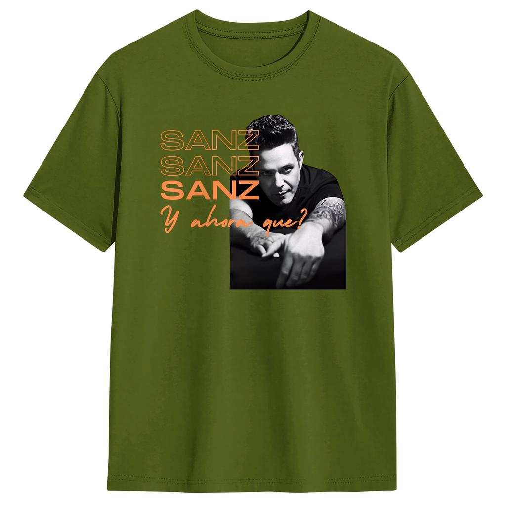 Unisex TShirt Alejandro Sanzs Casual Cotton Tee Shirt Short Sleeve Spanish 2026 Tour T Shirt Round Collar Clothing Plus Size