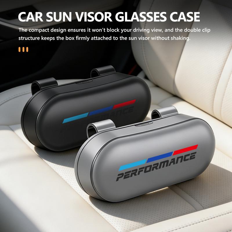 Car Glasses Holder Sun Visor Storage Case Anti-Scratch Protection Box For BMW M M2 M3 M4 M5 M6 E46 E90 E60 F30 E39 X1 X3 X4 X5 VR7