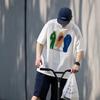Летний принт YCOA графический Харадзюку Хип-хоп 2025 свободный топ футболка корейская мода Y2k трендовая эстетичная одежда гендерно-нейтральная