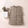 Женские теплые жилеты Легкий пуховый жилет Женский жилет Портативный Теплый Без рукавов Зимний подклад Повседневный