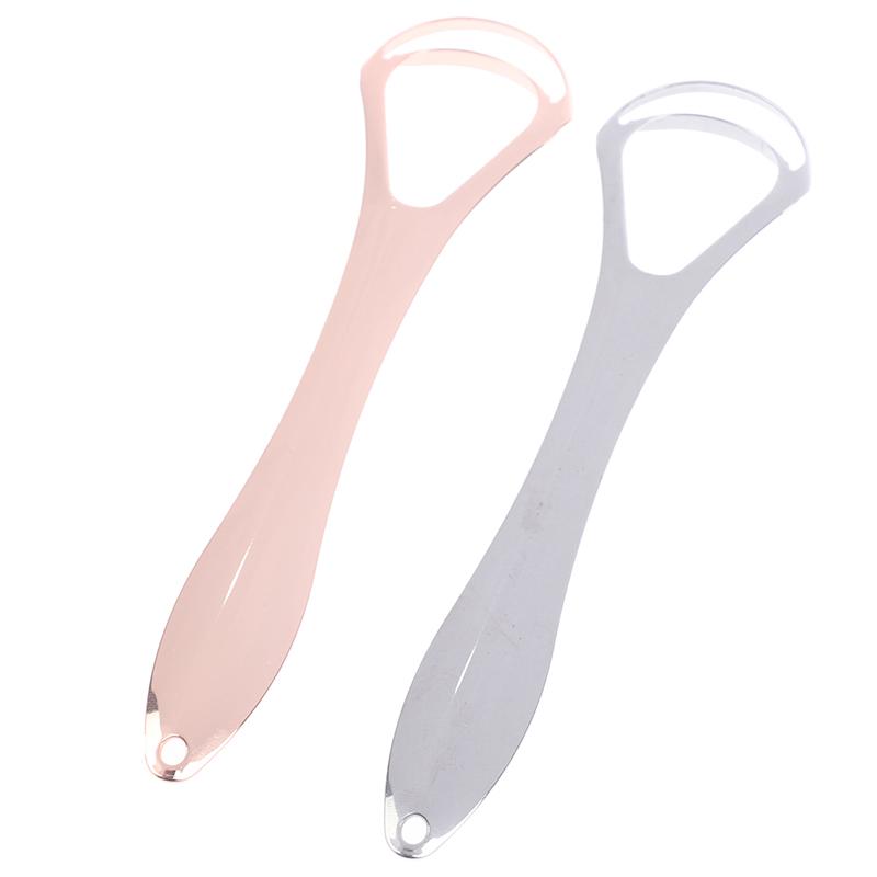 1Pc Double Layer Tongue Scraper Stainless Steel Tongue Cleaner Oral Cleaner Oral Brush