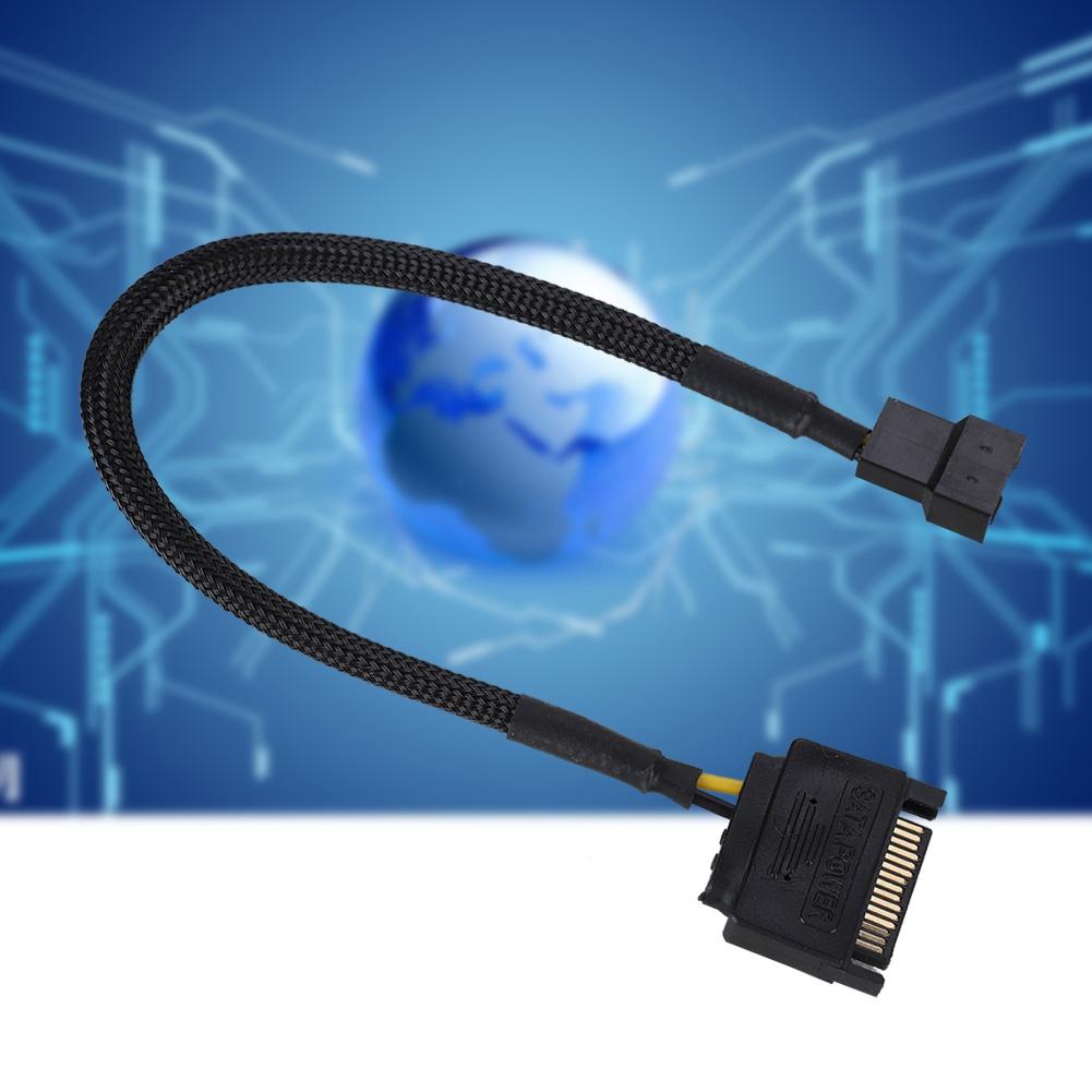 5 шт. SATA 15Pin на 4Pin адаптер питания вентилятора охлаждения кабель-конвертер 22AWG кабель