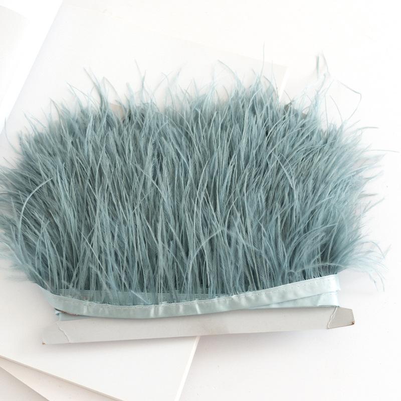 Платье из страусиных перьев 8-10 см, модное украшение, ткань с перьями и кисточками, аксессуары для одежды 