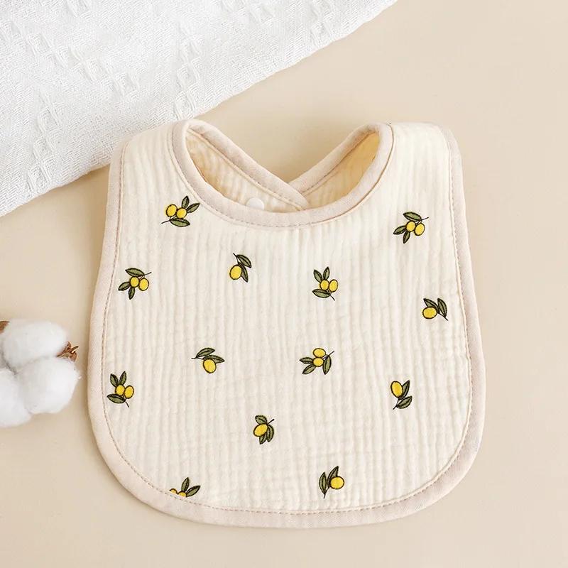 New Gauze U-shaped Baby Bibs Cute 6 Layers Cotton Saliva Towel Newborn Burp Cloths Bandana Scarf for Boy Girl Feeding Drool Bib