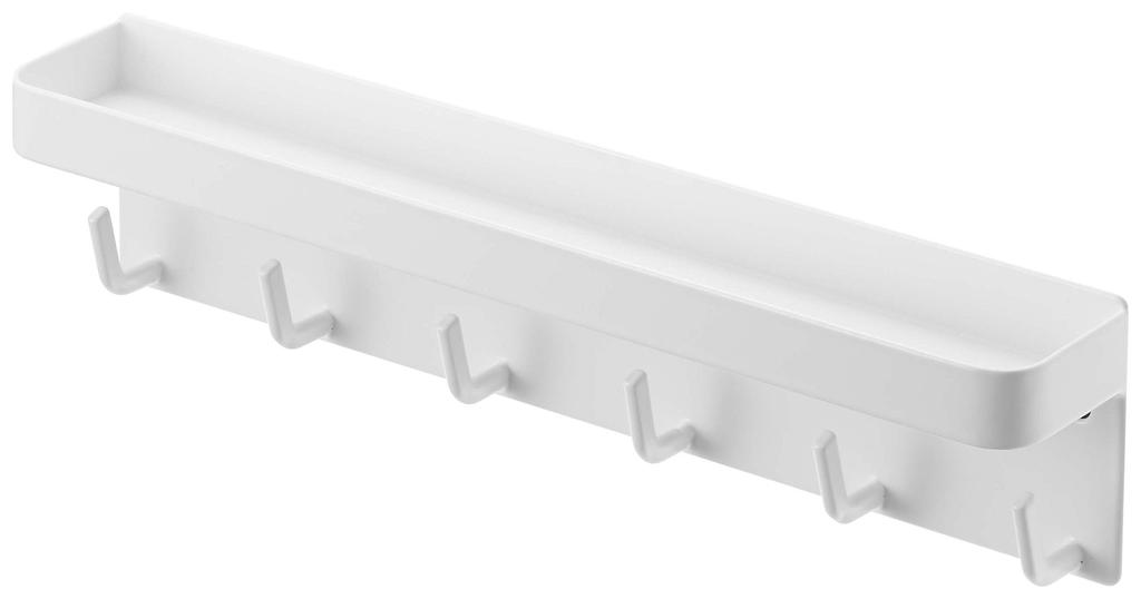 Yamazaki Jitsugyo Magnetic Key Hook Tray White x x H6cm Smart Entrance Key Accessories Storage 2754 & Approx. W24.5 D4.5