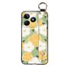 Back Cover Anti-knock Phone Case For Realme C53/Narzo N53 Wrist Strap Phone Holder Dirt-resistant Waterproof Ring Flower