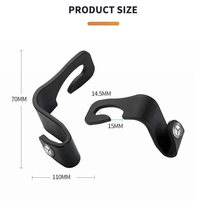 SUD2 1/2pcs Car Seat Headrest Hooks Auto Back Seat Organizer Hangers For Mercedes Benz W166 W212 W213 W246 W176 W205 C180 W167