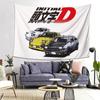 Initial D Неон Ae86 Гобелен Декоративное Искусство Эстетичные Гобелены для Гостиной Спальни Домашняя Стеновая Ткань Настенное Полотно