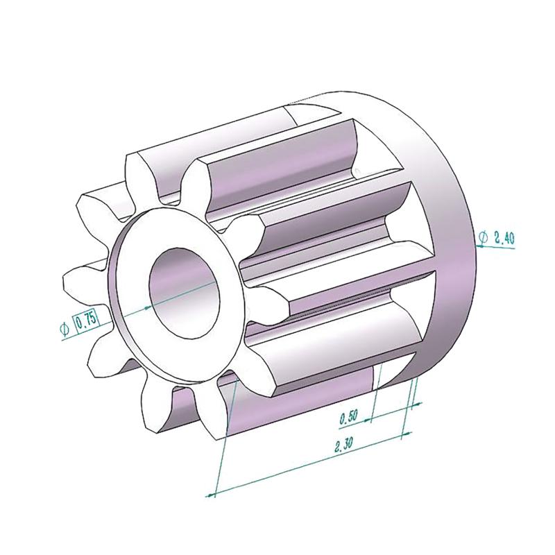 5/10Pcs M0.2 10 Teeth Plastic Pinion For 0.8mm Motor Shaft Wear Resistant Transmission Gear Accessories For RC Toy