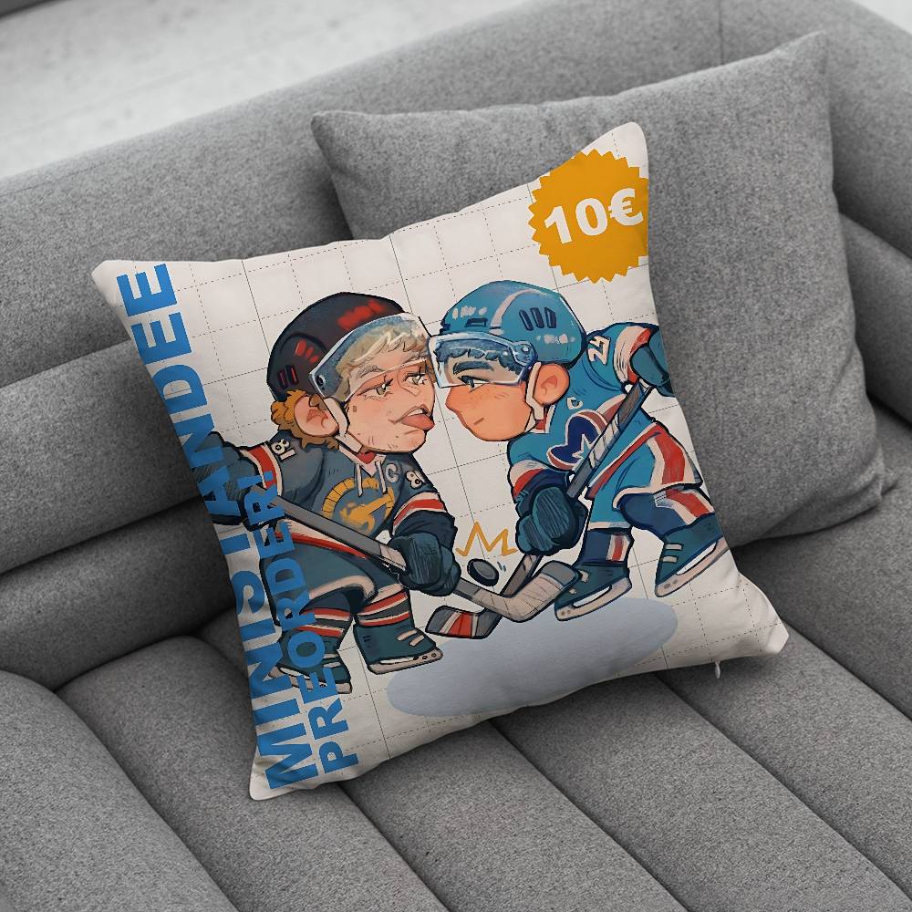 Popular TV HHeated RRivalry Pillow Case Square DoubleSided Printing Short Plush Sofa Cushion Cover Bedroom Bedside Pillow