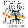 It's Fine I'm Fine Everything Is Fine Sticker (3 Pack) - Strong Adhesive Waterproof This Is Fine Sticker - No Fade, 3inch