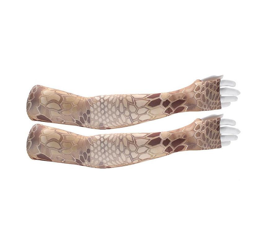 Adult's Cooling Arm Sleeves Long Fingerless Gloves Anti-Slip Sun Protection Arm Sleeves