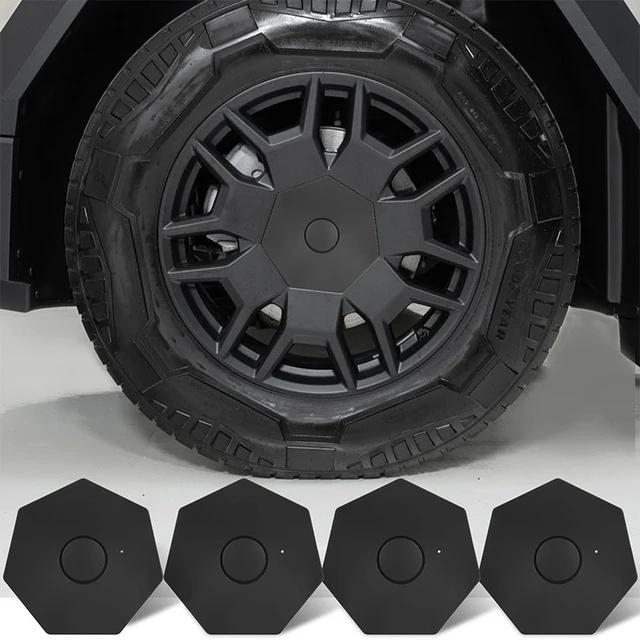 4PCS Wheel Hub Center Caps for Tesla Cybertruck Full Coverage Waterproof Anti-Rust ABS Center Wheel Covers Exterior Accessories