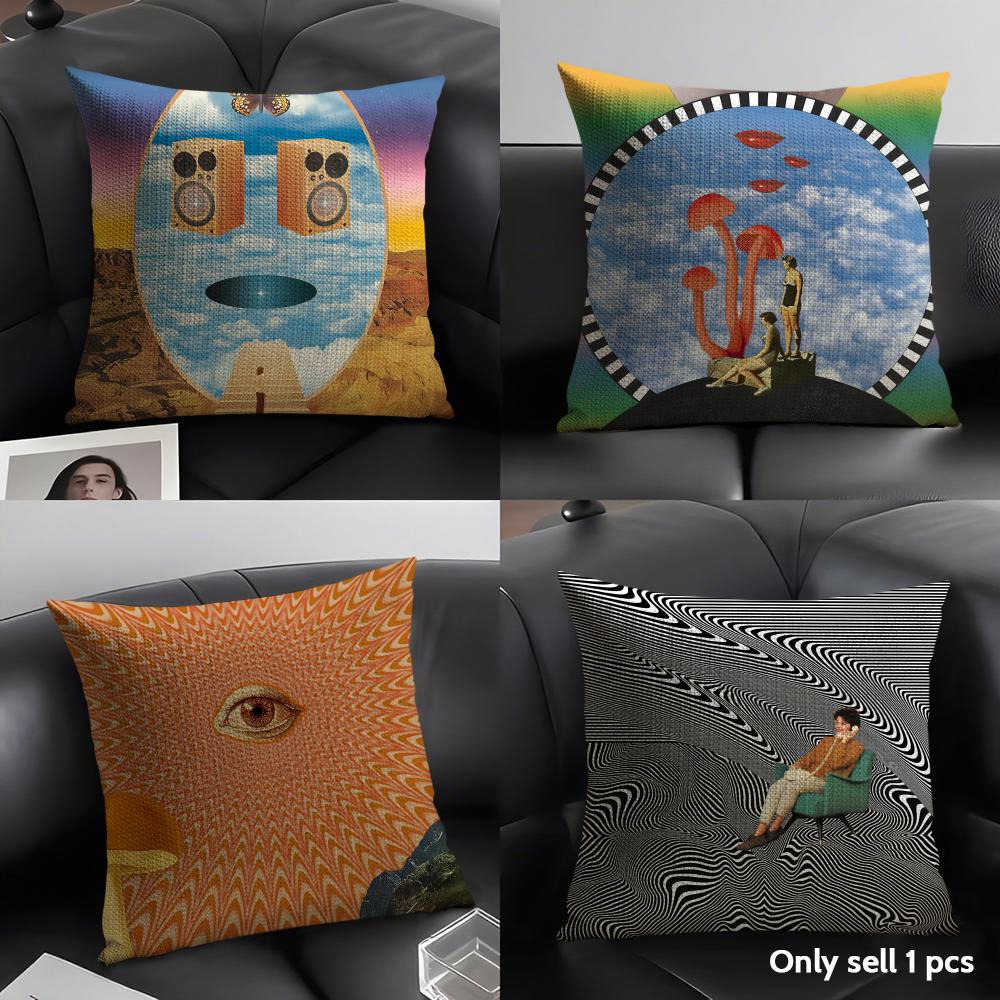 M-Мариано P-Печчинетти Op Art Наволочка Натуральный Лен Органическая Ткань Двусторонняя Печать Диван Домашний Декор Подарок Наволочка