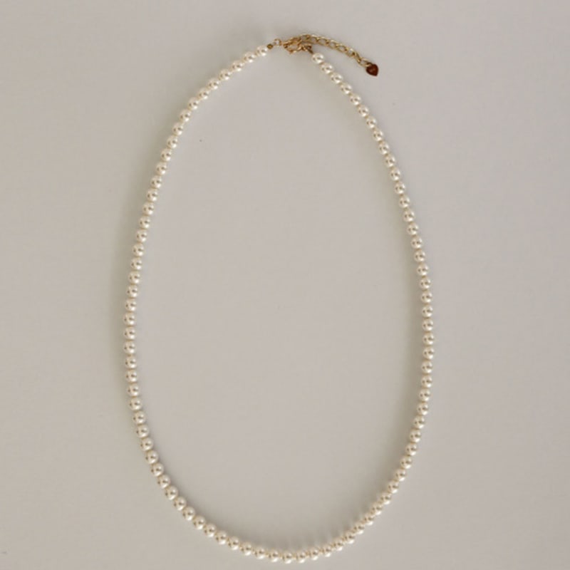 modernlike 14k gold pearl necklace 4mm