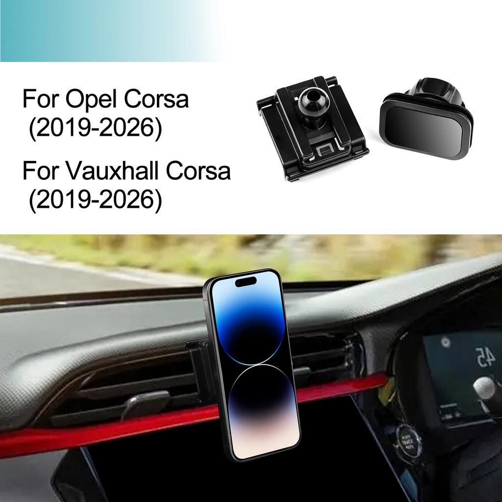 for Opel Corsa 2019-2026 Car Phone Holder Clip Phone Stand Magsafe Suction Phone Holder for Cell Phone for Vauxhall Corsa Clip