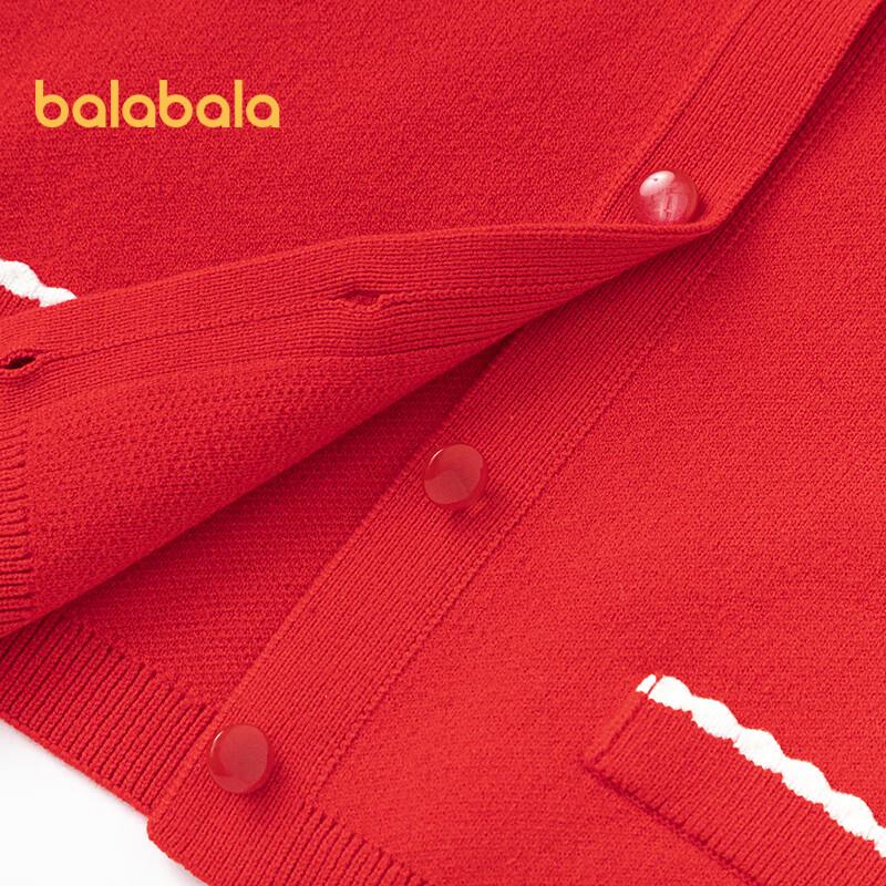 Весенний вязаный сет из платья и кардигана для девочек, colorblock