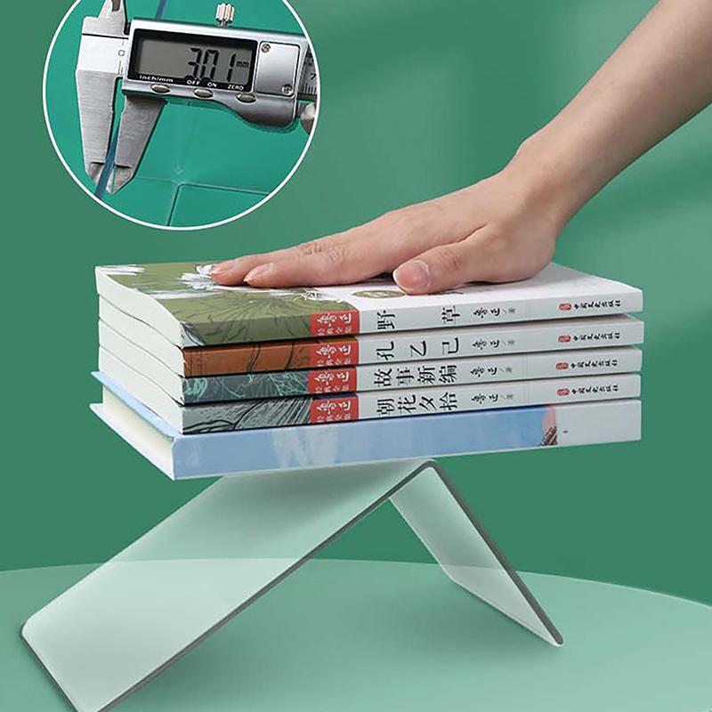 1 шт. Прозрачные акриловые подставки-книгодержатели, полка для книг, настольная декоративная стойка для хранения, книгодержатель, держатель для книг, школьные канцелярские товары