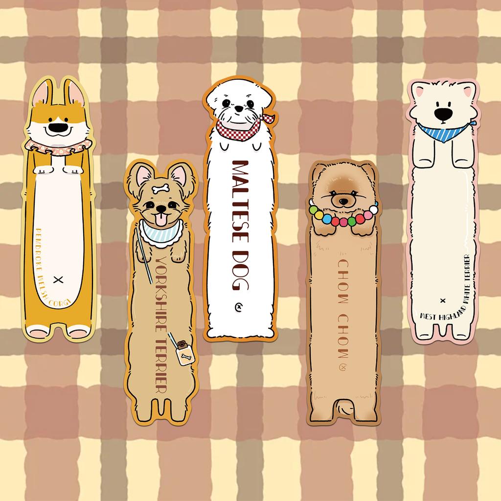 30pcs Reading Dog Theme Bookmarks Cute Reading Pages Book Tags Student Creative Gifts Decoration Page Tags Cards