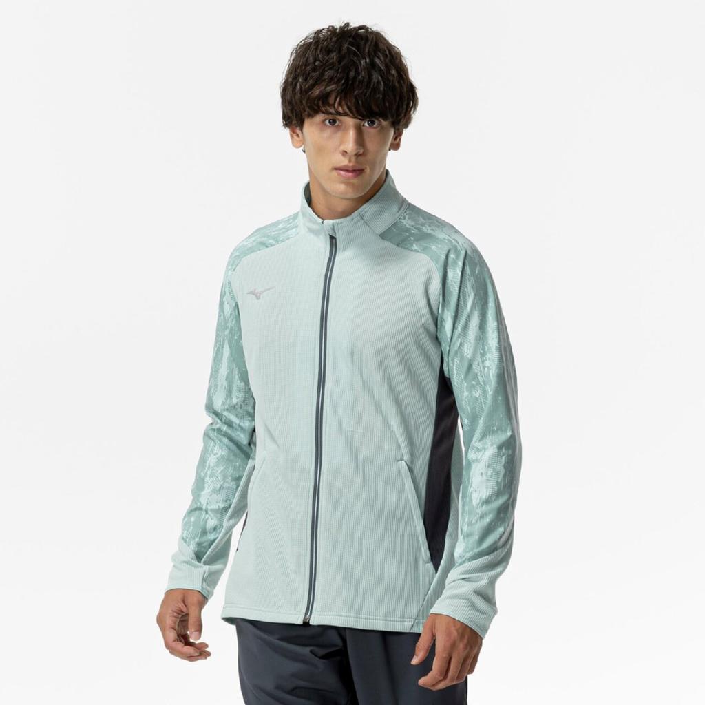 Mizuno Куртка, Джерси, Зеленый, Мужской, Тренировочный, Дышащий, Dry Aeroflow Hybrid, 32MCC031