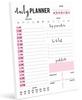 Inkdotpot Daily Planner With Hourly Schedule W 50 Undated Sheets, Productivity Tracker Tear Off Pad- Personal Planner- Priority Task- Daily Goal