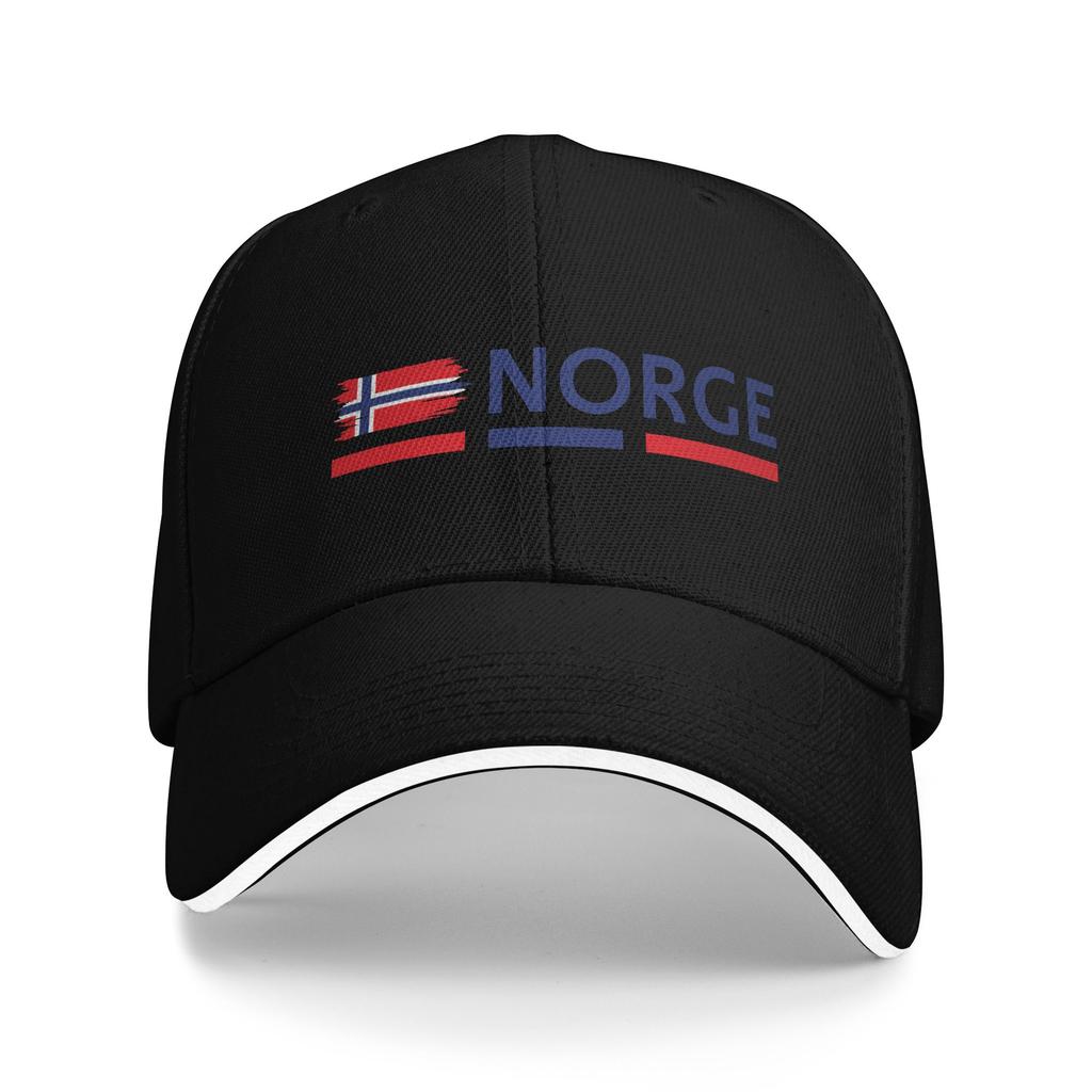Norway Flag design Baseball Cap y2k Funny Female Male Trucker Hat Breathable Design Outdoor Gym Snapback Cap Birthday Present