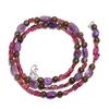 Natural Tourmaline Amethyst Labradorite Gemstone Beads Necklace 17" UB-4895 UB-4895
