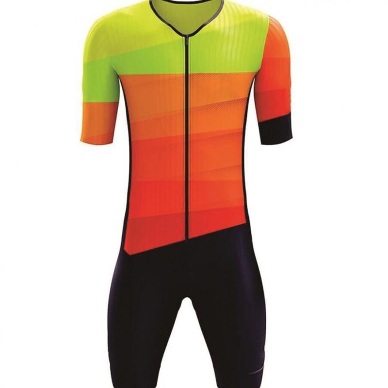 Mens Cycling Skin Suit Road Racing Time Trial Performance Summer Quick Dry Compression Fit