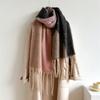 NEW Luxury Brand Women Simple Solid Cashmere Scarf Fashion Universal Winter Warm Shawl Pashmina Tassel Blanket Scarves