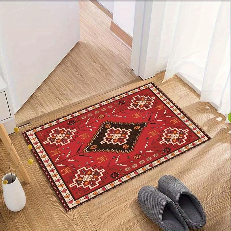 Vintage Pattern Non-Slip Polyester Carpet, Machine Washable, Durable Floor Mat for Living Room, Bedroom, and Home Decor - Large