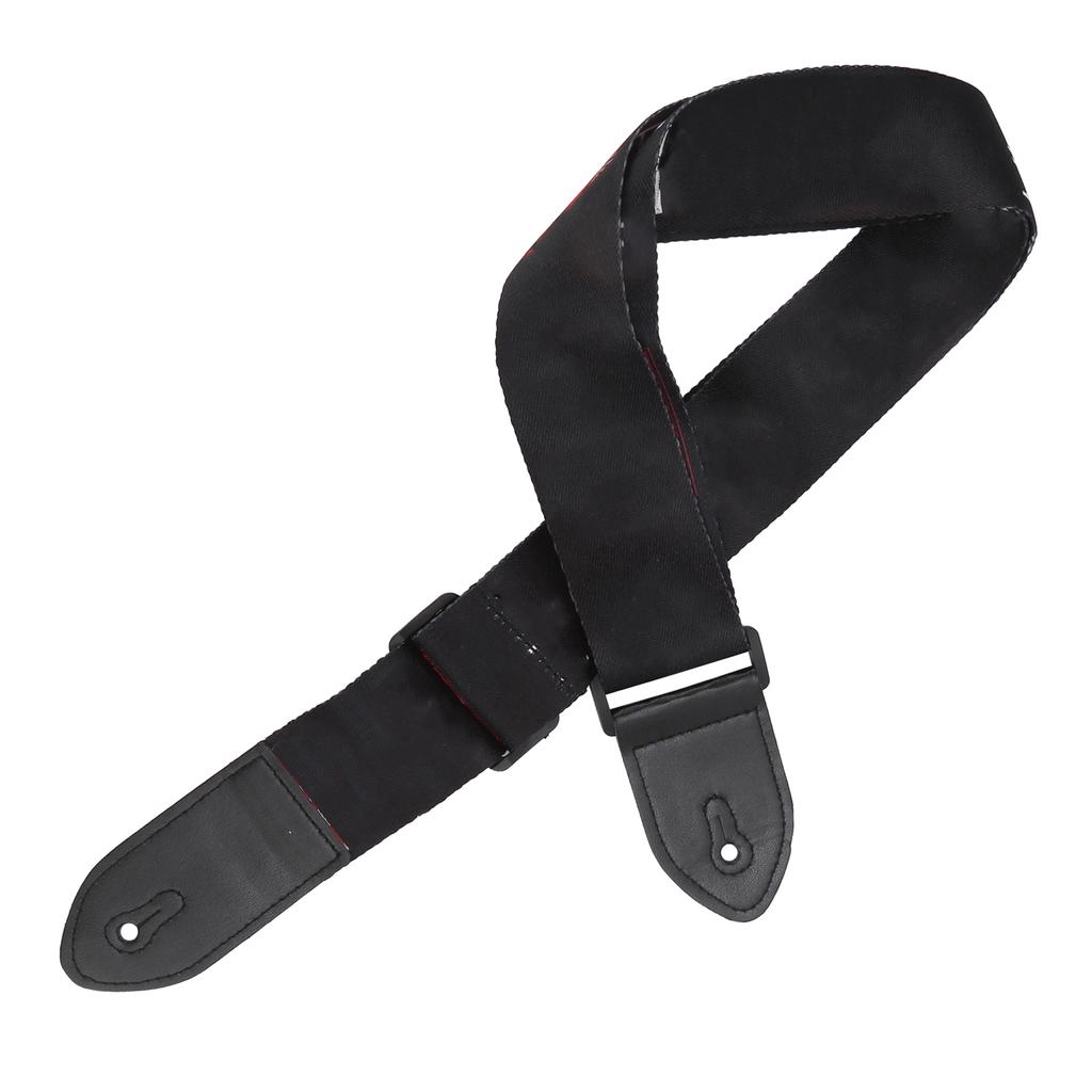 Плечевой гитарный ремень с принтом, расписанный, регулируемый аксессуар с концами из ПУ кожи для акустической гитары