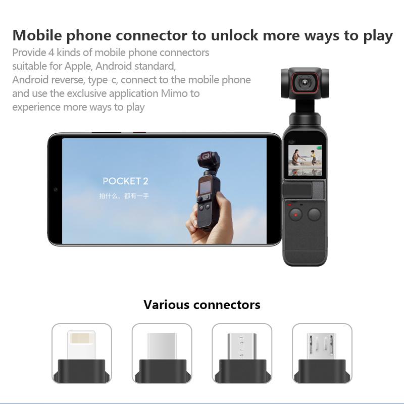 Для смартфона DJI Osmo Pocket 2, адаптер TYPE-C IOS, разъем для передачи данных телефона, интерфейс, аксессуары для ручного стабилизатора камеры