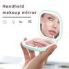 Дорожное зеркало для макияжа, 3 цвета, светодиодное, двустороннее, 5X/10X, увеличительное, с регулируемой яркостью, сенсорное, портативное, портативное, для женщин и девочек, складное косметическое зеркало