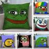 Sad P-Pepe Frog Pillow Gift Pillow Case Short Plush Sofa Decorative Gift Home Double-sided Printing Cushion