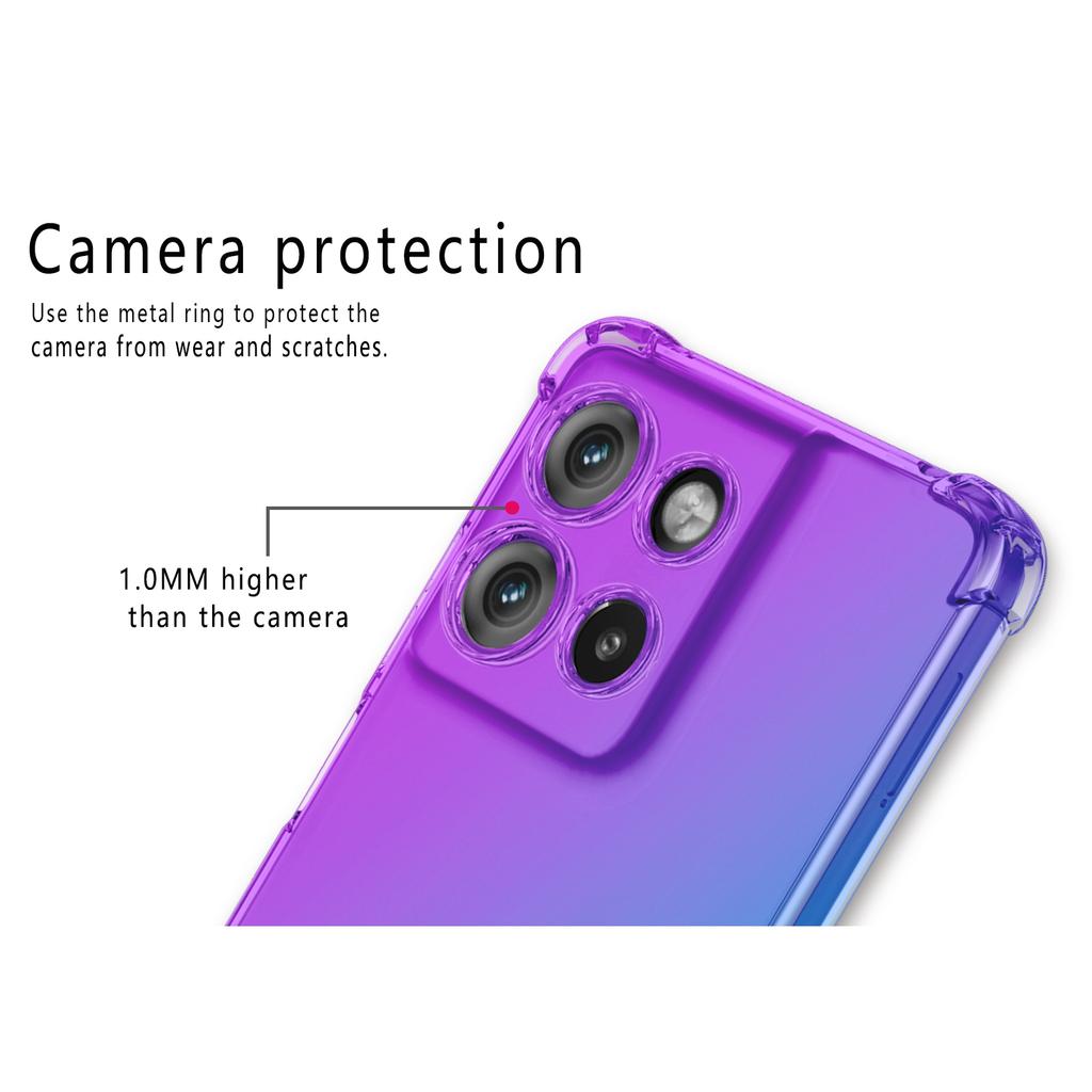 Четырехугольный противоударный градиентный чехол из ТПУ для Motorola Moto G67 G77 G17 G7 Power G06 G6 G86 Защитная крышка Fundas Coque