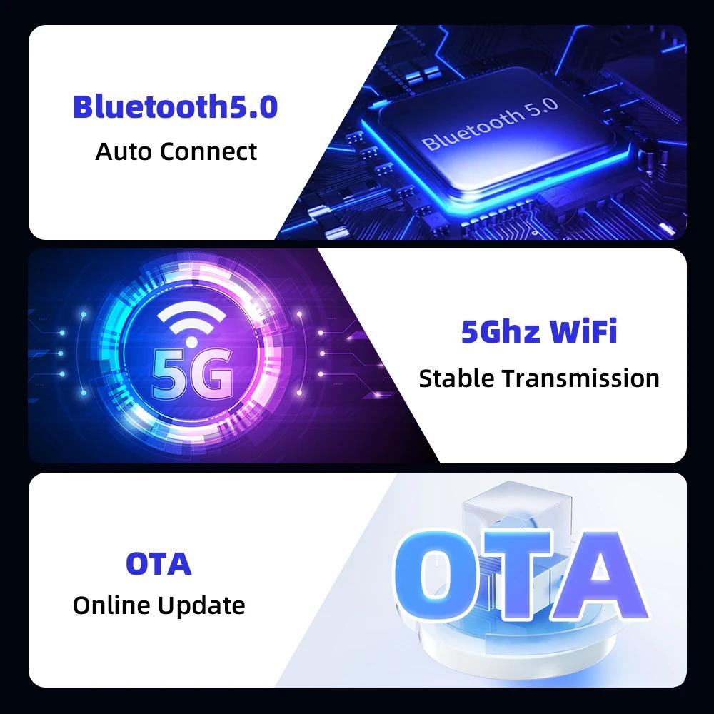 New 2 In1 Carplay& Android Auto Mini Box Wireless Carplay Adapter Wired To Wireless Carplay For USB/Type C Dongle Plug And Play