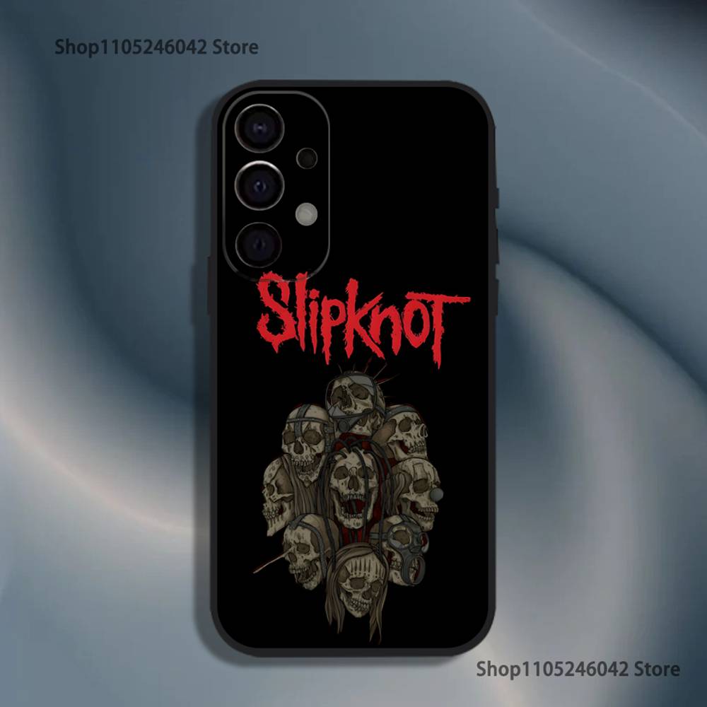 Чехол для телефона Band S-SlipknotS Psychosocial для Samsung S25, S24, S21, S22, S23, S30, Ultra, S20, Plus, Fe, Lite, 5G Черный