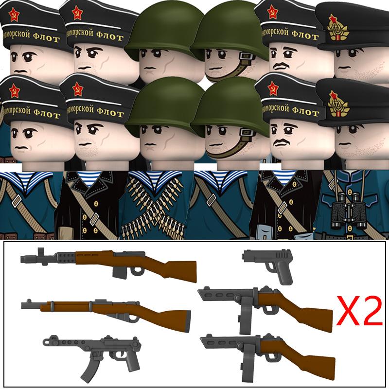 Нетоксичные Военные Фигурки Немецкого Флота Второго Мирового Войны Строительные Блоки Морские Матросы Солдаты Командир Подлодки Воин Части Оружия Кирпичики Игрушки Дети