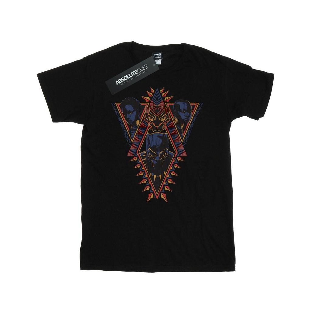 Marvel Mens Black Panther Tribal Heads T-Shirt