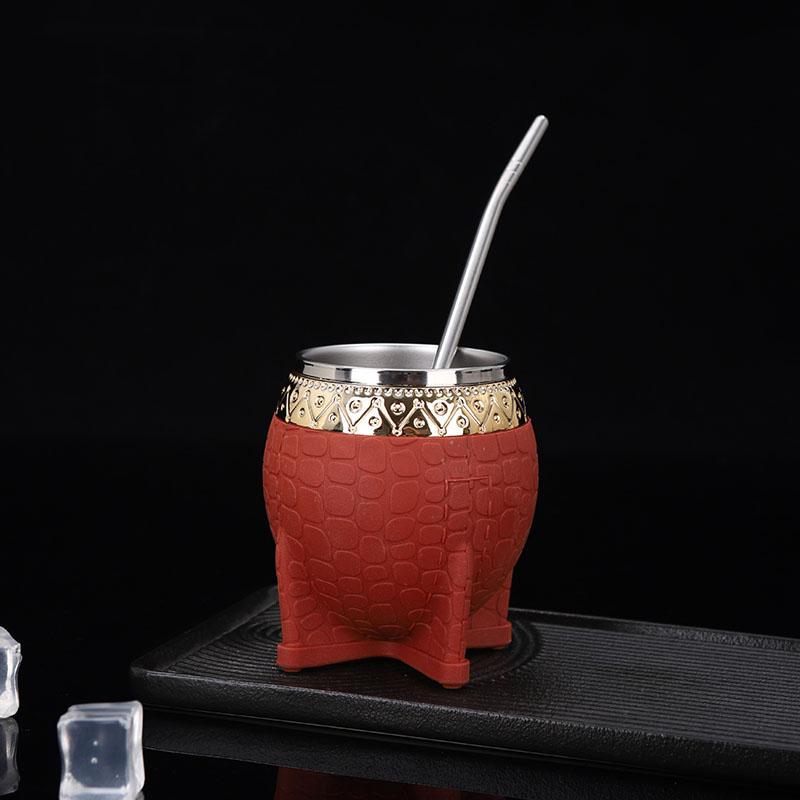 Кружка из нержавеющей стали Двойная стенка 7 унций 200 мл Стакан Кружка для чая мате высокого качества Пивная кружка Кофейная кружка Без соломинки