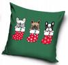 PILLOWCASE 40x40 Christmas DOGS Three Gift W05P