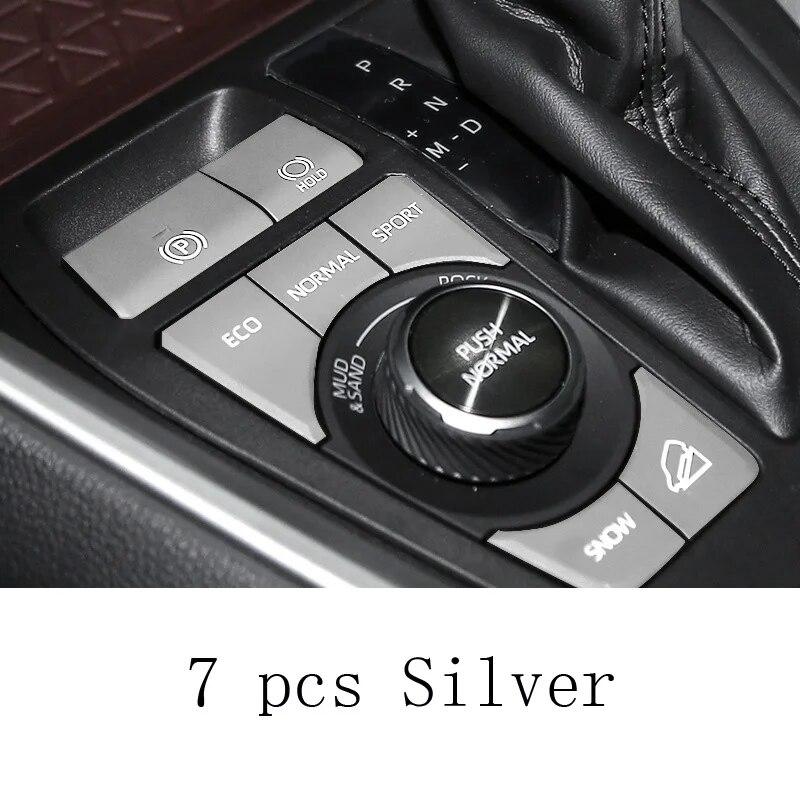 Электронный ручной тормоз для кондиционера, мультимедийная кнопка, блестящая накладка, наклейка для RAV4 RAV 4, аксессуары для интерьера