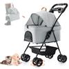 LPOTIUS Pet Отдельно Для Небольших Средних Кошек и Домашних Животных 4 Легко Для Ходить Кормящей Собаки Багги Грузоподъемность Тележка Для Домашних Животных, Складная, 2-х сторонняя,