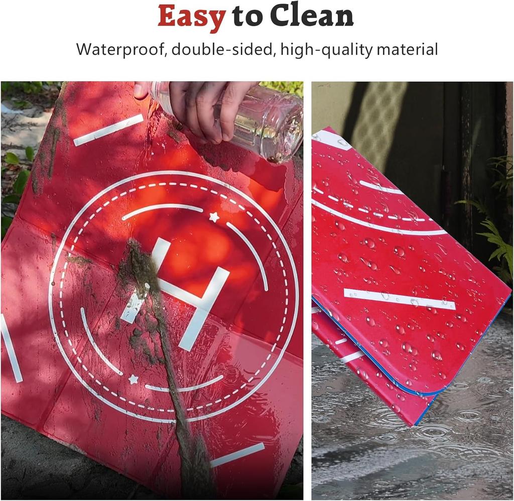 Nighttime Reflective Drone Landing Pad,Fast-fold Double Sided Waterproof Landig Pad Weighted for DJI Mini 5 Pro/ 4/3 Pro/Mini 4k / Mavic 4 / Air 3s